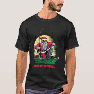 Merry Fishmas, Xmas Fischer Santa Chrsitmas Paja T-Shirt