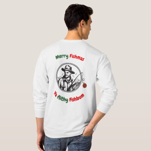 Merry Fishmas ya Flithy FishBum T-Shirt (Schwarz voll)