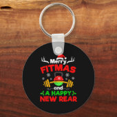 Merry Fitmas And A Happy New Year Schlüsselanhänger (Vorderseite)