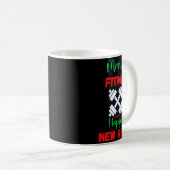 Merry Fitmas And Happy New Rear Fitness Funny Xmas Kaffeetasse (VorderseiteRechts)