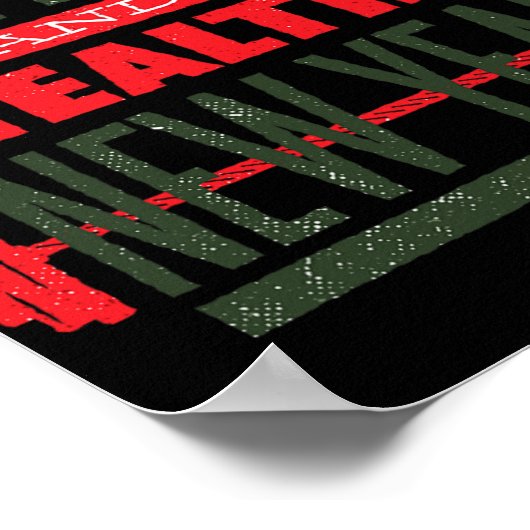 Merry Fitmas And Happy New Rear Fitness Funny Xmas Poster (Ecke)