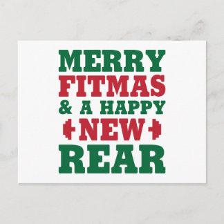 Merry Fitmas Feiertagspostkarte