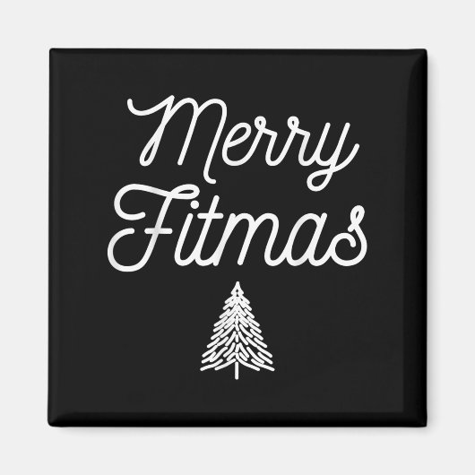 Merry Fitmas For Christmas Workout Xmas Gym Holida Magnet (Vorne)