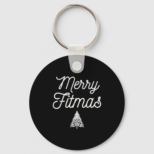 Merry Fitmas For Christmas Workout Xmas Gym Holida Schlüsselanhänger (Vorderseite)