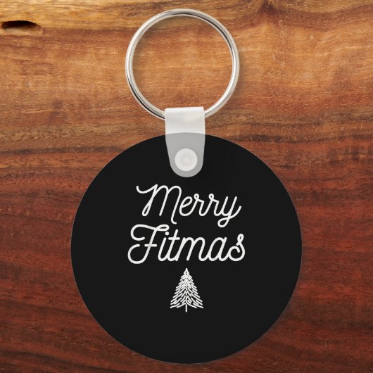 Merry Fitmas For Christmas Workout Xmas Gym Holida Schlüsselanhänger (Vorderseite)