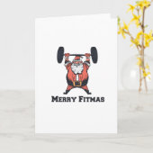 Merry Fitmas Karte (Gelbe Blume)