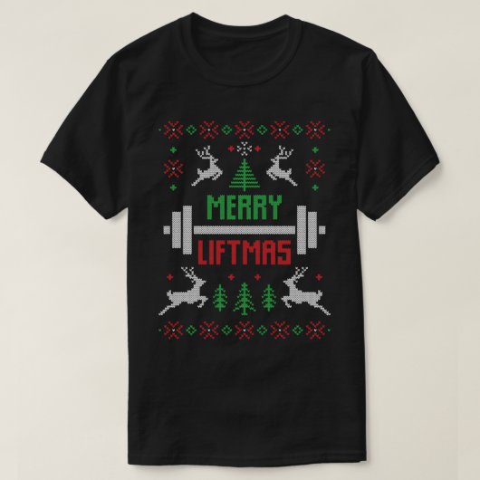 Merry Fitmas Ugly Christmas T-Shirt (Design vorne)