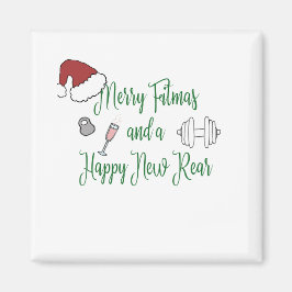 Merry Fitmas und ein glücklicher neuer Rücken Magnet