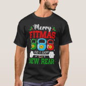 Merry Fitmas und eine glückliche Weihnachtsfeier f T-Shirt (Vorderseite)