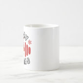 Merry Fitmas Weihnachts-Fitness Barbell Design Kaffeetasse (Mittel)
