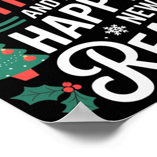 Merry Fitness And A Happy New Rear Fitmas Christma Poster (Ecke)