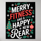 Merry Fitness And A Happy New Rear Fitmas Christma Poster (Vorne)