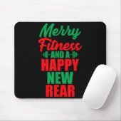Merry Fitness And A Happy New Rear Funny Christmas Mousepad (Mit Mouse)
