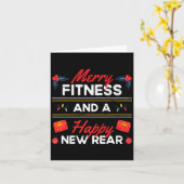 Merry Fitness And A Happy New Rear Workout Xmas Ch Karte (Gelbe Blume)
