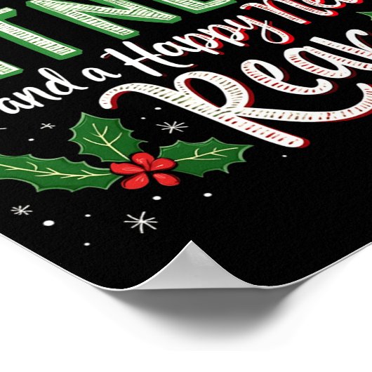 Merry Fitness And Happy New Rear Bodybuilding Xmas Poster (Ecke)