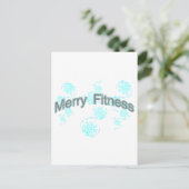Merry Fitness Feiertagspostkarte (Stehend Vorderseite)