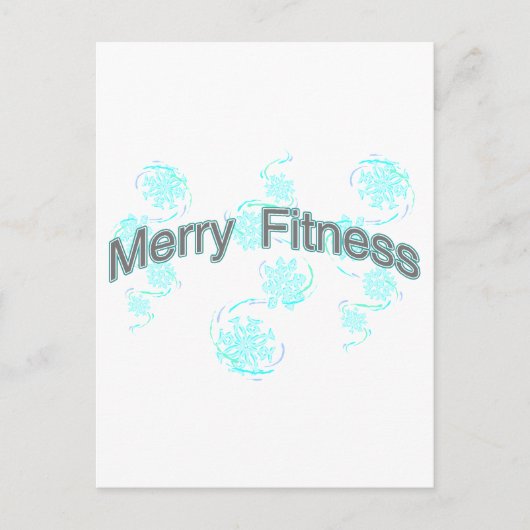 Merry Fitness Feiertagspostkarte (Vorderseite)