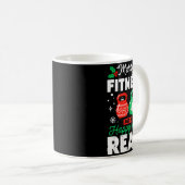 Merry Fitness Happy New Rear Christmas Holiday Gym Kaffeetasse (VorderseiteRechts)