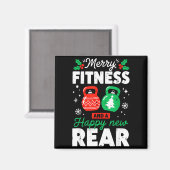 Merry Fitness Happy New Rear Christmas Holiday Gym Magnet (Vorderseite/Rückseite)