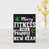 Merry Fitness Happy New Rear Workout Christmas Gym Karte (Gelbe Blume)