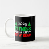 Merry Fitness Happy New Rear Workout Christmas  Kaffeetasse (Links)