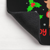 Merry Fitness Happy New Rear Workout Christmas Mousepad (Ecke)