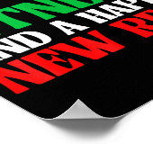 Merry Fitness Happy New Rear Workout Christmas Poster (Ecke)