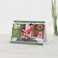 Merry Fitness Santa Dumbells Ferienkarte