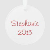 Merry Fitness Wreath Acryllic Circle Ornament (Rückseite)