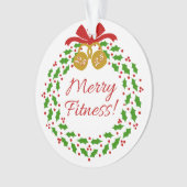 Merry Fitness Wreath Acryllic Circle Ornament (Vorderseite)