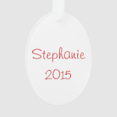 Merry Fitness Wreath Acryllic Oval Ornament (Rückseite)