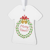 Merry Fitness Wreath Acryllic Shirt Ornament (Vorderseite)