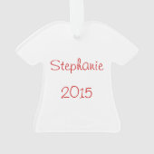 Merry Fitness Wreath Acryllic Shirt Ornament (Rückseite)