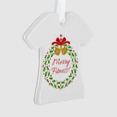 Merry Fitness Wreath Acryllic Shirt Ornament (Vorderseite)