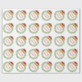 Merry Fitness Wreath KettleBells Holiday Gift Wrap Geschenkpapier (Flach)