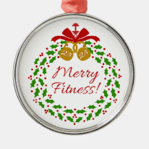Merry Fitness Wreath Premium Runde Ornamente