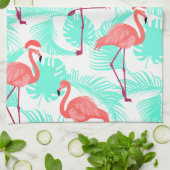 Merry Flamingo Geschirrtuch (Gefaltet)