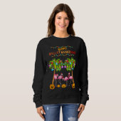 Merry Flamingo Halloween Christmas Happy Hallothan Sweatshirt (Vorne ganz)