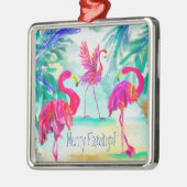 Merry Flamingo Ornament Aus Metall (Links)