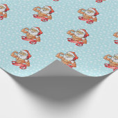 Merry Flexmas Santa Musclehead Geschenkpapier (Ecke)