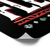 Merry Flexmas - Snowman Flexing Christmas Gym Poster (Ecke)