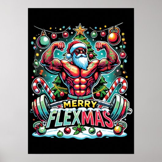 Merry Flexmas - Weihnachtsgymnasium Poster (Vorne)