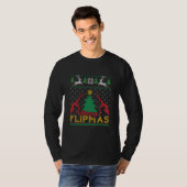 Merry Flipmas Funny Gymnastic Ugly Weihnachtsbaum T-Shirt (Vorne ganz)