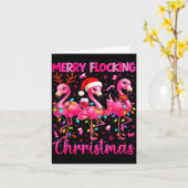 Merry Flocking Christmas Flamingo Drink Pjs Xmas M Karte (Gelbe Blume)