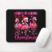 Merry Flocking Christmas Flamingo Drink Pjs Xmas M Mousepad (Mit Mouse)