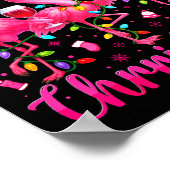 Merry Flocking Christmas Flamingo Drink Pjs Xmas M Poster (Ecke)