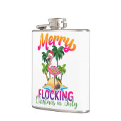 Merry Flocking Christmas | Weihnachten im Juli Flachmann (Links)