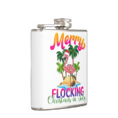 Merry Flocking Christmas | Weihnachten im Juli Flachmann (Rechts)