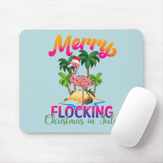 Merry Flocking Christmas | Weihnachten im Juli Mousepad (Mit Mouse)