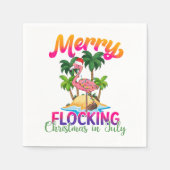 Merry Flocking Christmas | Weihnachten im Juli Serviette (Vorderseite)